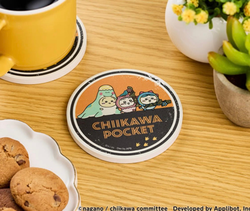 CHIIKAWA POCKET 恐龍系列杯墊 預訂 9月中旬到貨