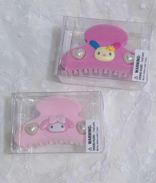 SANRIO usahana/melody 植絨鯊魚夾 現貨