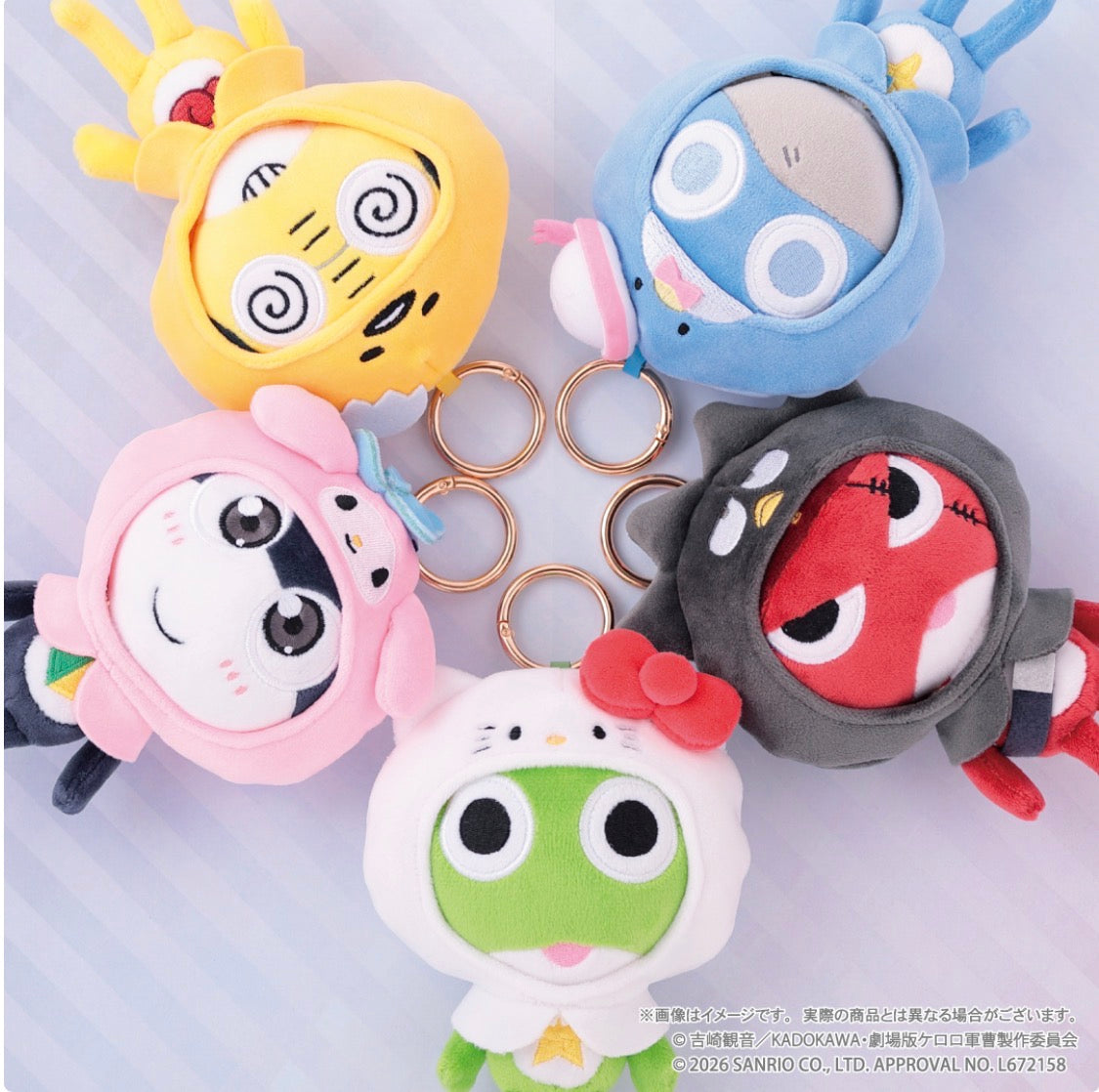 KERORO X SANRIO 第三彈掛件公仔 預訂(10月下旬到貨)