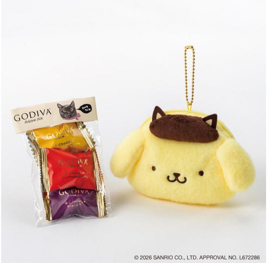 SANRIO X Godiva 萬聖節布甸狗 掛件收納包 連朱古力 預訂(9月下旬到貨)