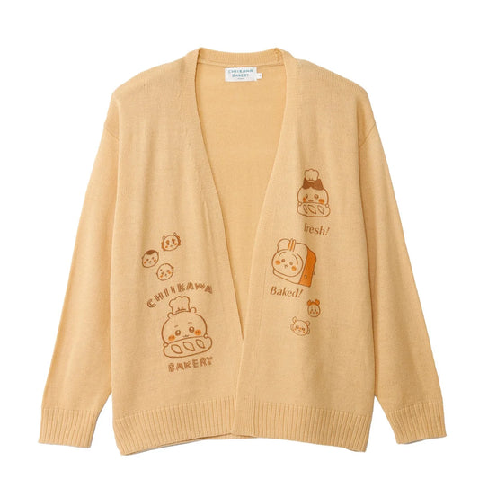 CHIIKAWA BAKERY 15/10 新品 針織開衫 麵包大家族 米色  預訂 (11月上旬到貨)