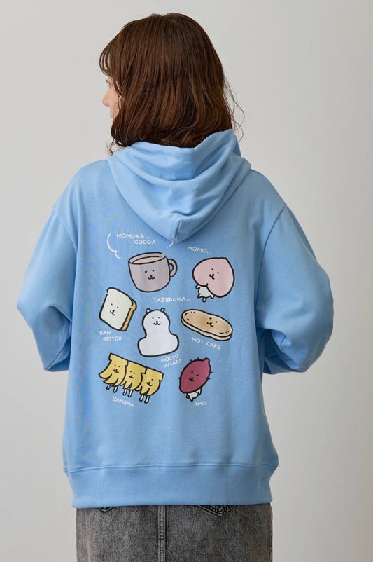NAGANO CHARACTER joke bear 食物 zip hoodie 預訂-summersale