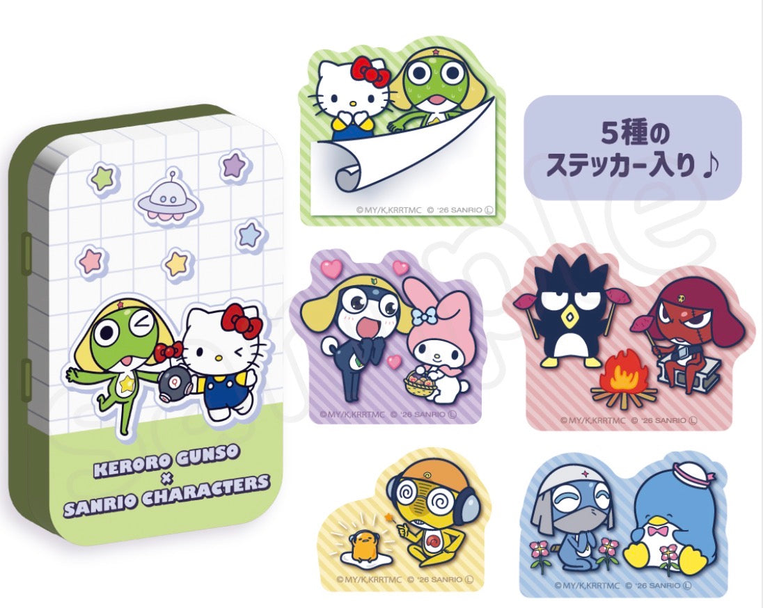 KERORO X SANRIO 盒裝貼紙 預訂(10月下旬到貨)