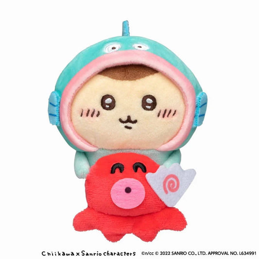 CHIIKAWA X SANRIO 栗子 X 水怪 桌面掛勾公仔 現貨