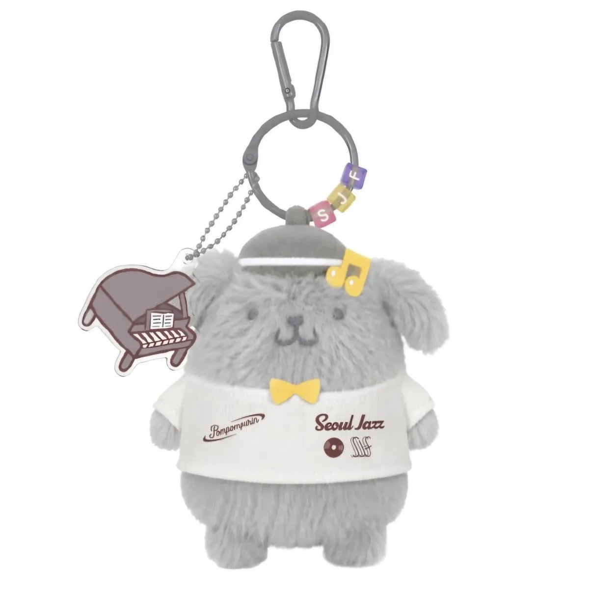 SANRIO 韓國音樂節布甸狗 POMPOMPURIN 掛件公仔 灰色 現貨